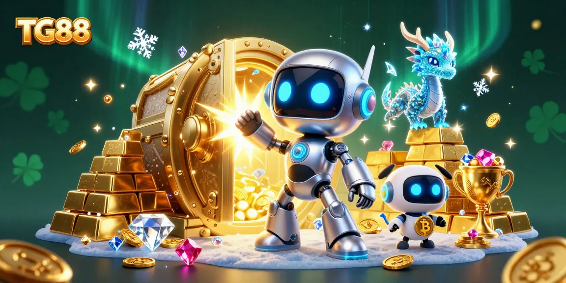 Experience thrilling gaming with TG88's vibrant digital 3D illustration showcasing engaging casino elements.