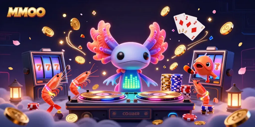 Experience the thrill of MMOO in 2026 with vibrant casino characters and dynamic gaming elements.