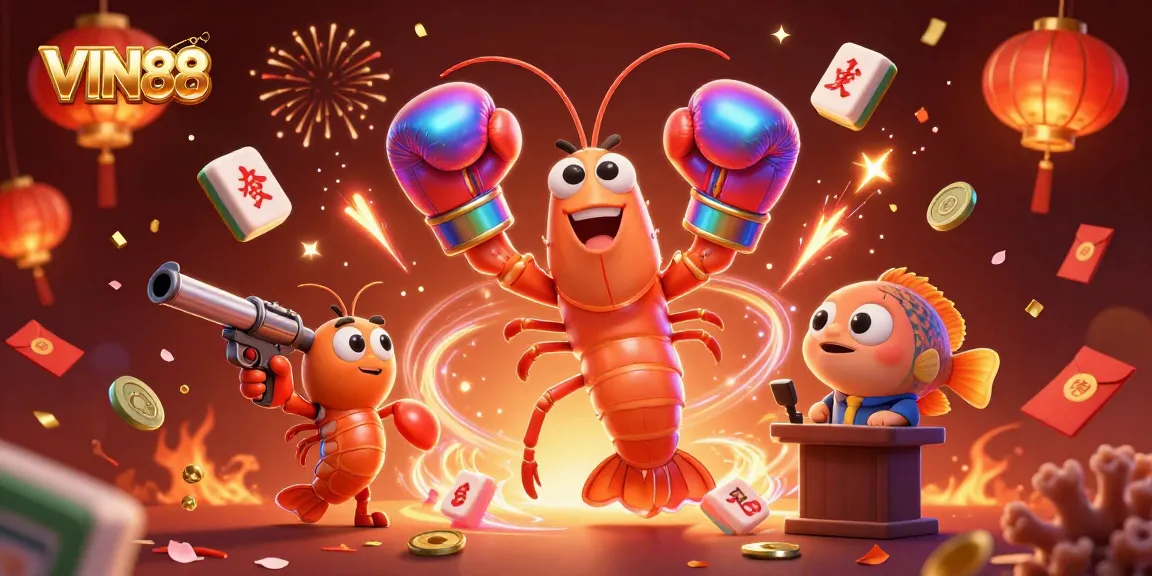 Engage in thrilling gameplay with VIN88, featuring vibrant digital illustrations of exciting casino elements.
