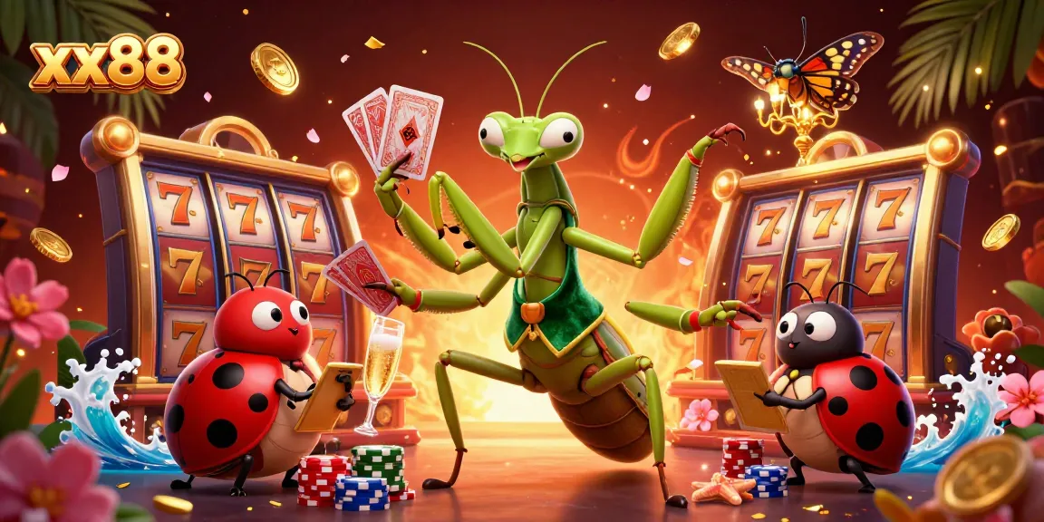 Experience thrilling adventures at xx88 with vibrant casino elements and engaging characters.