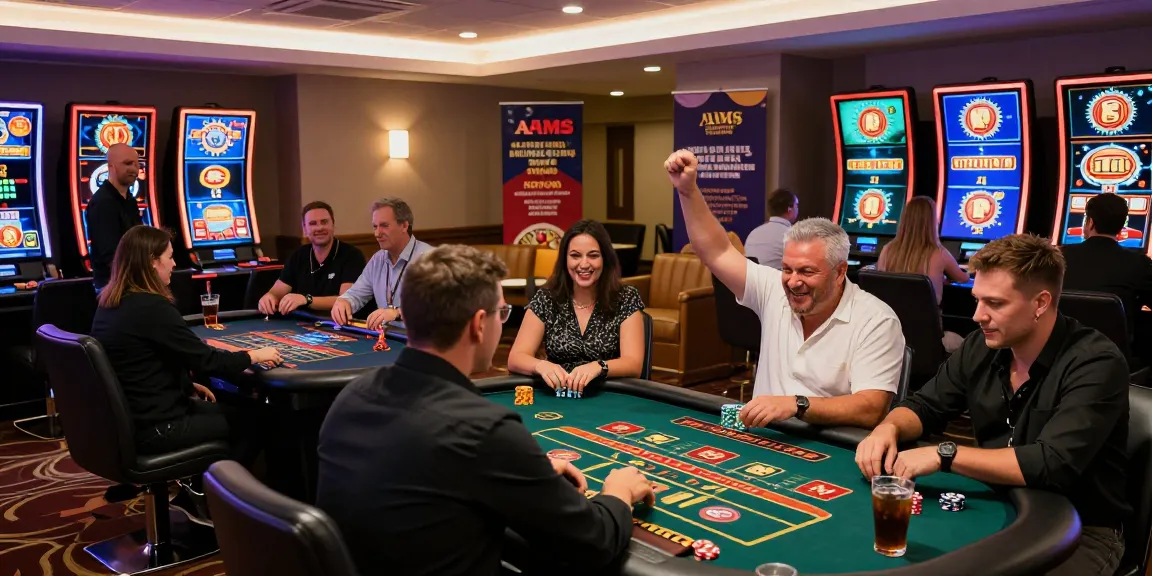 Giocatori entusiasti in un casino non AAMS che godono di giochi con croupier dal vivo in un ambiente moderno e vivace con promozioni digitali.
