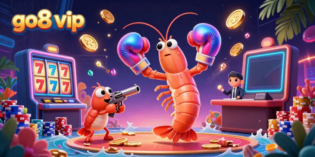 Experience thrilling action with go8 vip gameplay featuring vibrant ocean-themed characters in a casino.