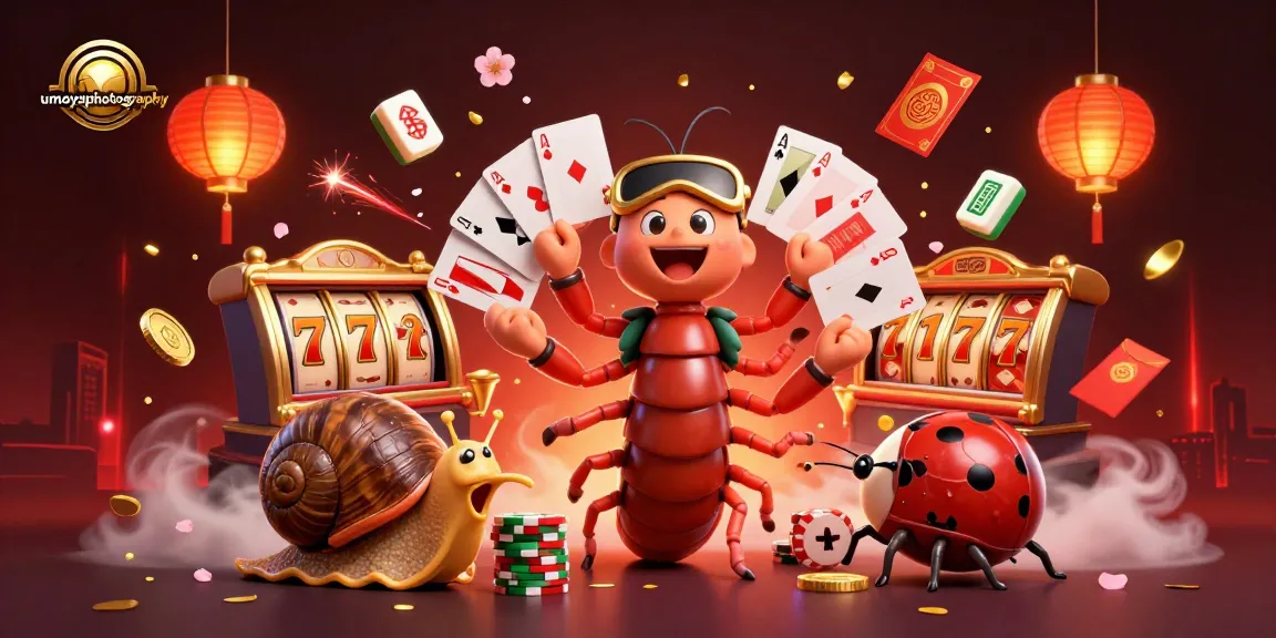 Join umoyaphotography's vibrant casino group featuring a millipede dealer, snail high-roller, and dynamic play elements