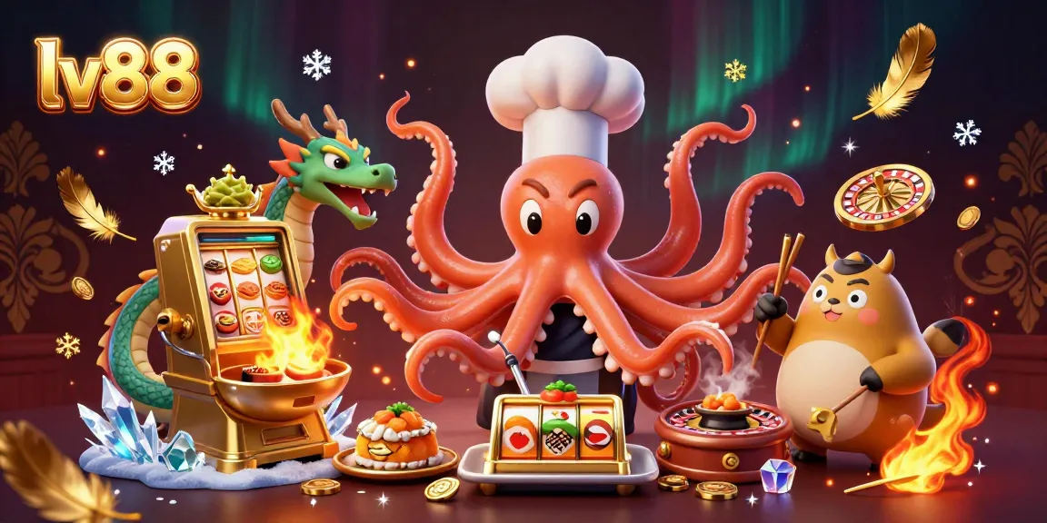 Experience thrilling gameplay at lv88 with a dynamic 3D casino scene showcasing colorful characters and gaming elements.