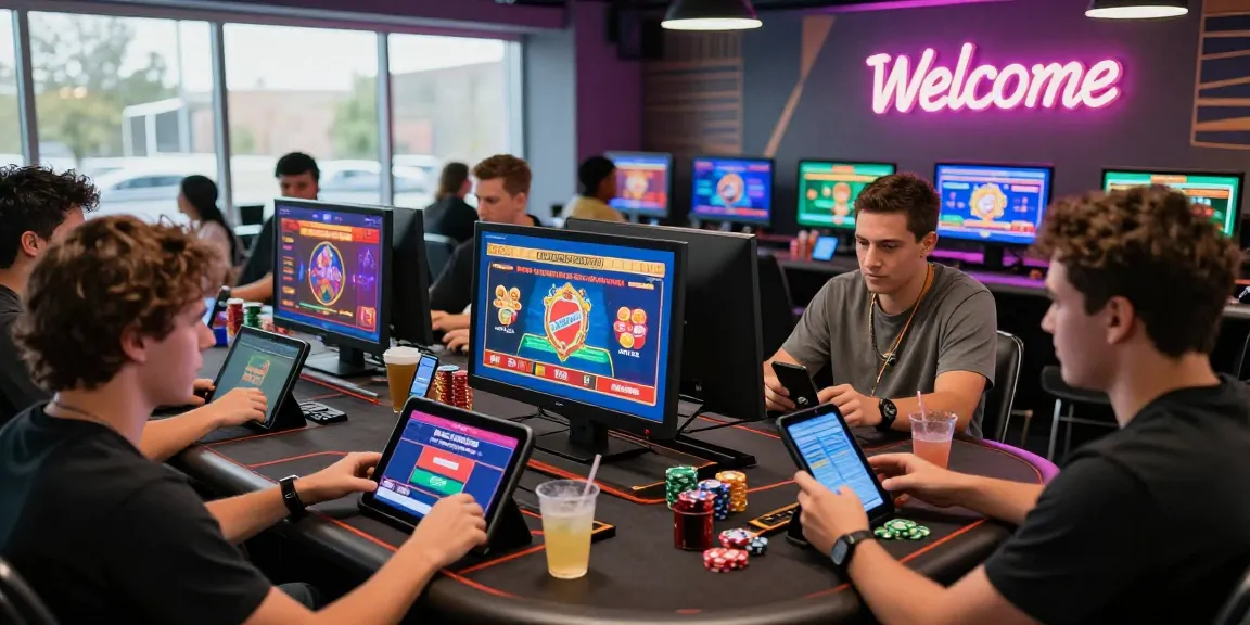 Players enjoying games at credit card casinos with vibrant atmosphere and instant deposits.