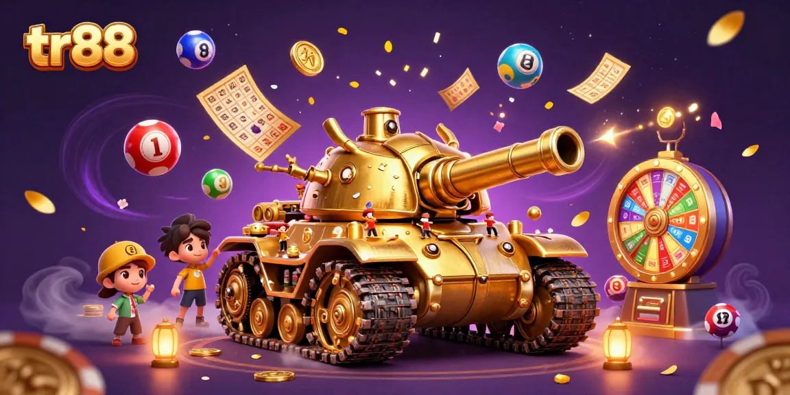 Experience excitement at tr88 with a vibrant casino scene featuring a golden beetle tank.