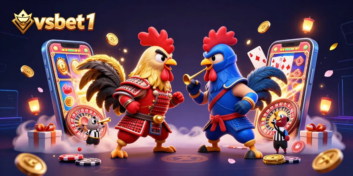Engage with vsbet1's thrilling casino adventure featuring epic rooster showdowns.