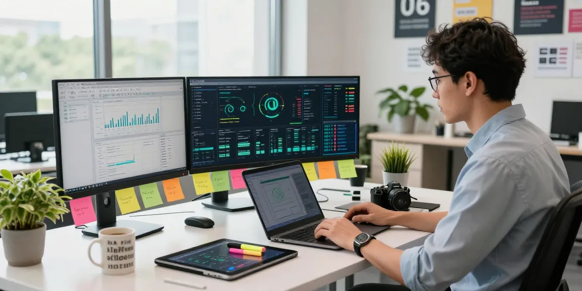 Data analyst at workspace on https://factors.org.uk analyzing complex visuals and reports