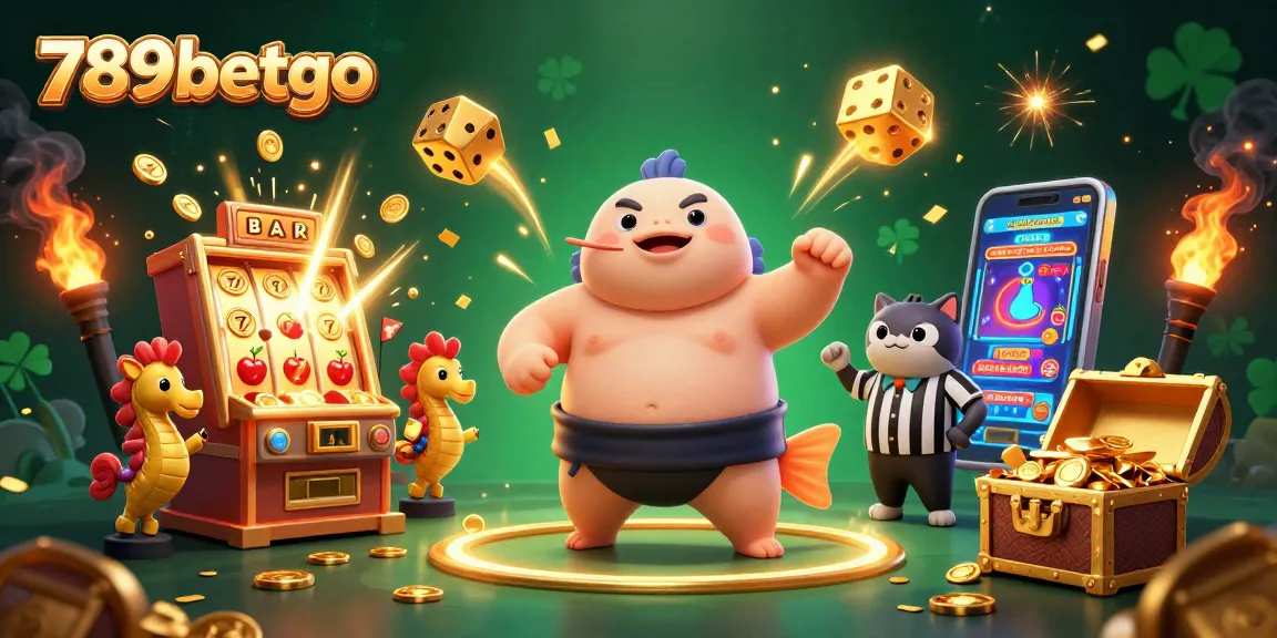 Join the action at 789betgo with a vibrant 3D illustration showcasing an underwater casino scene with a fugu champion.