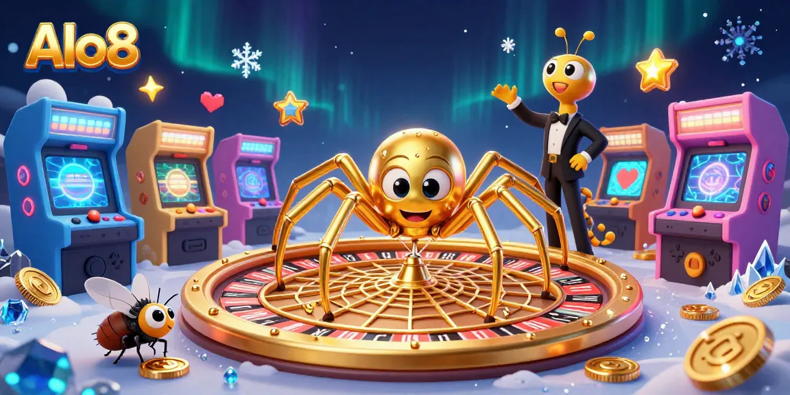 Experience high-stakes excitement in Alo8's vibrant casino scene with colorful characters and dynamic gameplay.