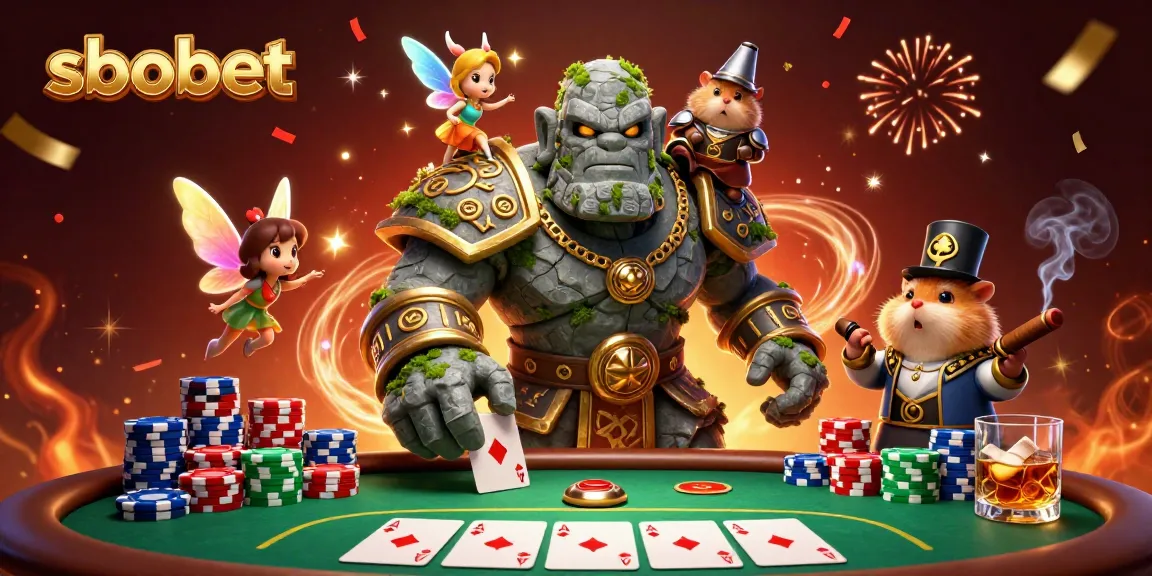 Experience sbobet betting action in a vibrant casino scene with magical characters and dynamic gameplay.