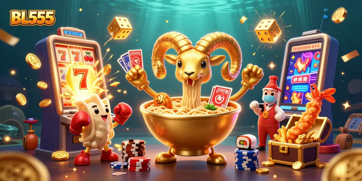 Experience the excitement at BL555 with dynamic casino characters and elements bursting with energy and color.