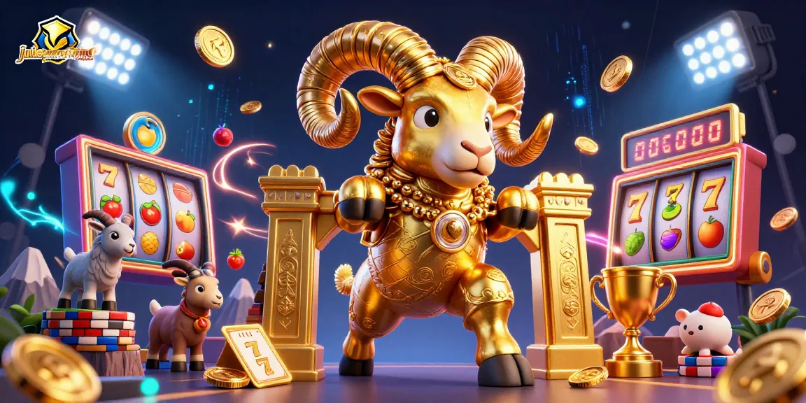 Experience thrilling slot action with juliediamondfitness in this dynamic 3D casino illustration showcasing exciting elements.