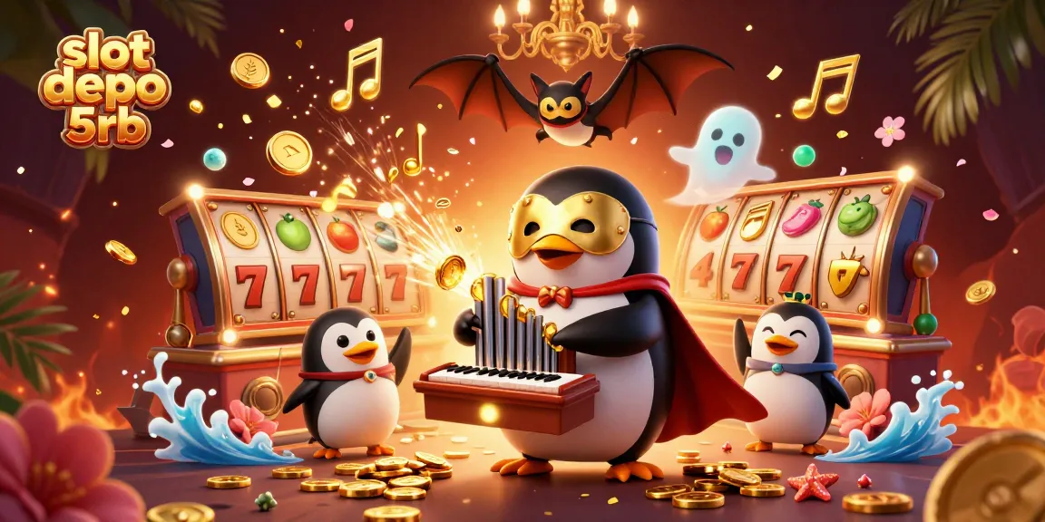 Experience the excitement of slot depo 5rb with a captivating 3D casino illustration.