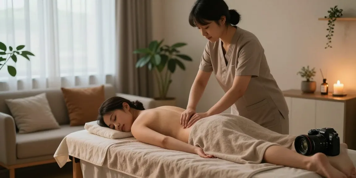 용인출장안마의 편안한 마사지 환경에서 전문 관리사가 고객을 맞이하는 모습