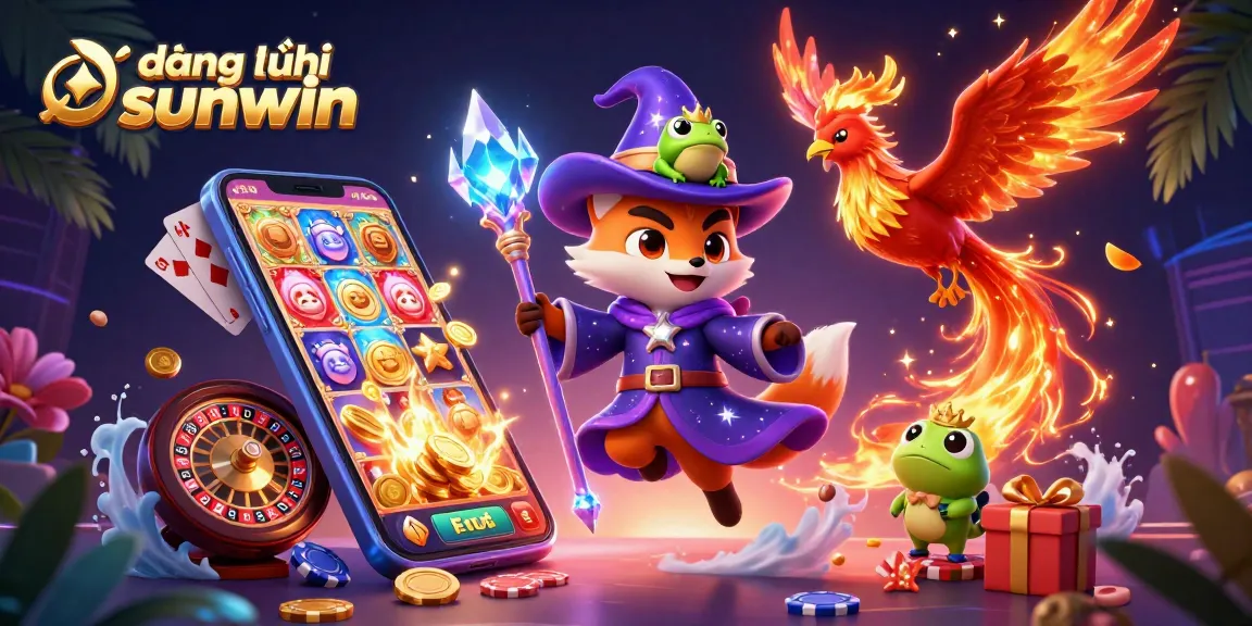 Engage in gaming fun and excitement with đăng ký sunwin, featuring a mystical wizard fox and phoenix.