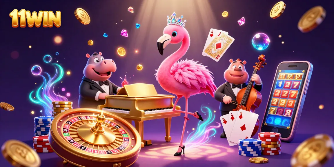 Experience thrilling gameplay at 11WIN with a vibrant casino scene filled with excitement.