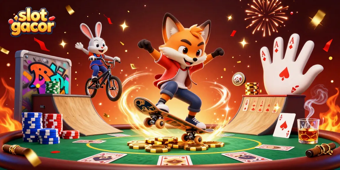 Experience exciting slot gacor gameplay with dynamic cartoon characters and vibrant casino elements.
