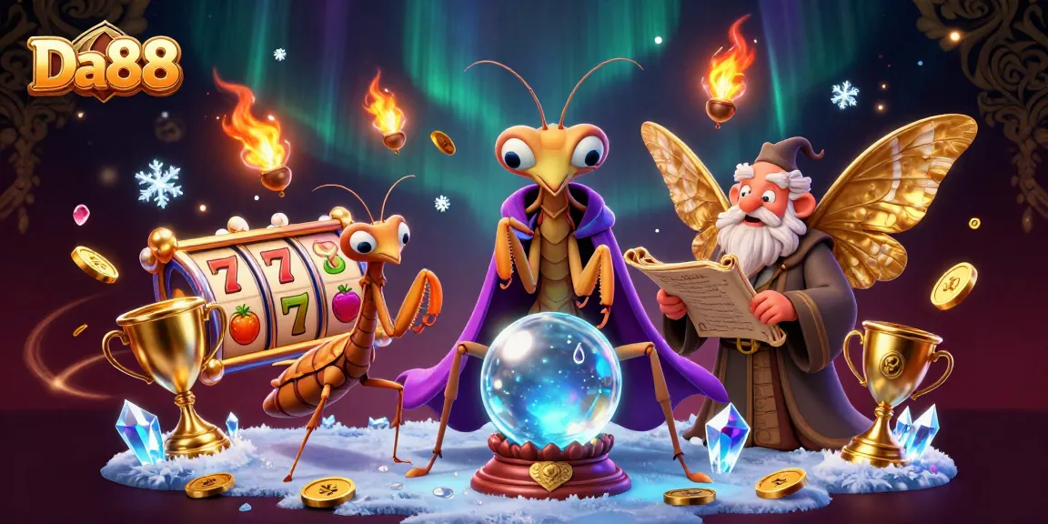 Experience the magic of Da88 with a mystical fortune teller and vibrant casino elements.