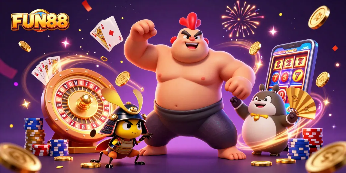Spin and win with FUN88 while enjoying vibrant 3D casino games and excitement.