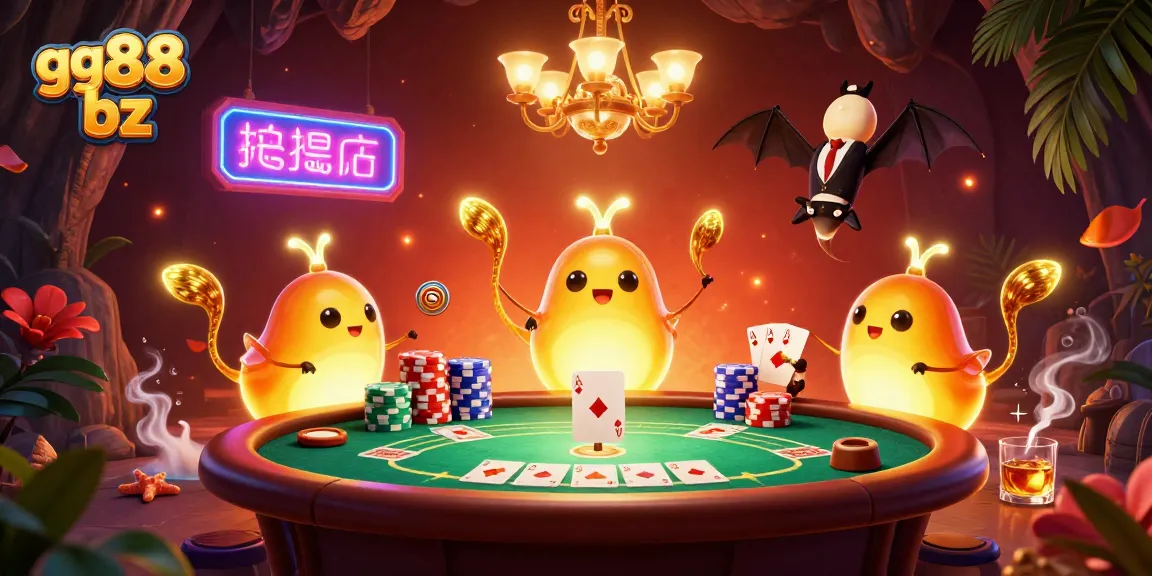 Experience the thrill of gambling at gg88 bz with glowing glowworms lighting the casino.