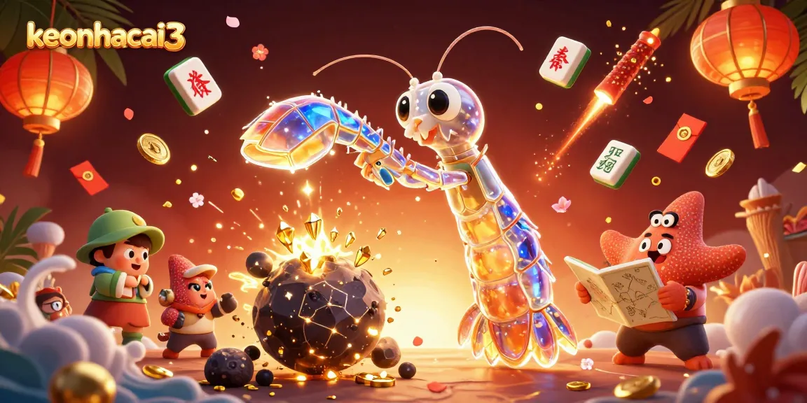 Experience thrilling bets with keonhacai3, where the galactic mantis shrimp strikes gold amidst dazzling action.
