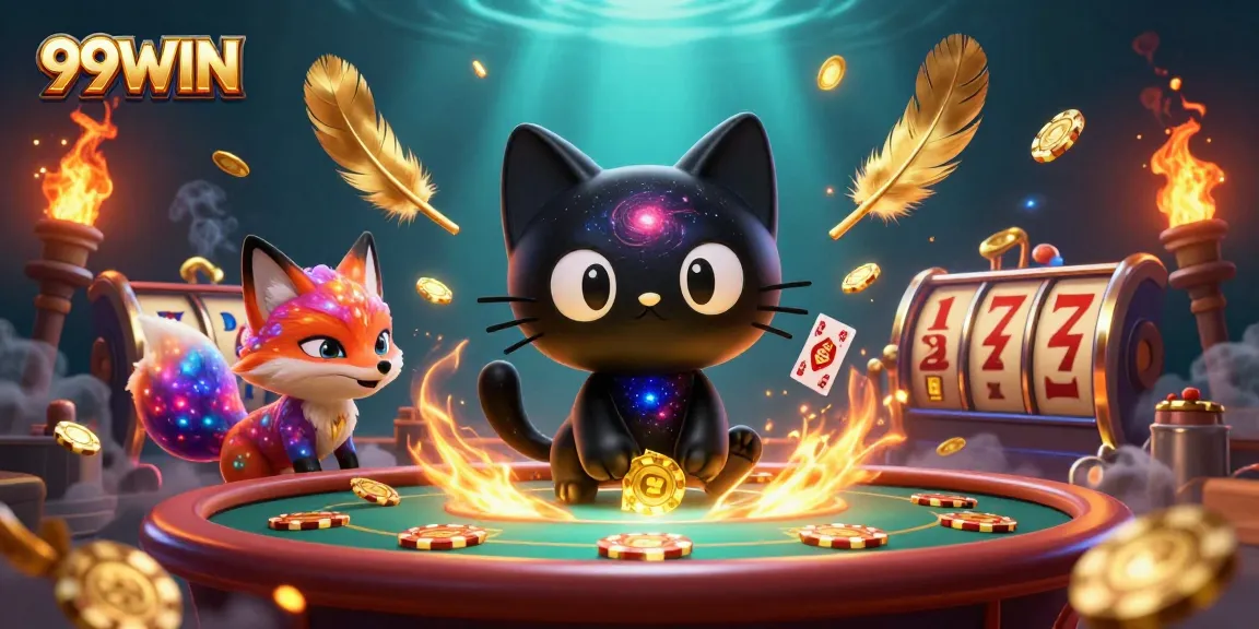 Experience the thrilling world of 99WIN with colorful galaxies and casino excitement capturing big wins.