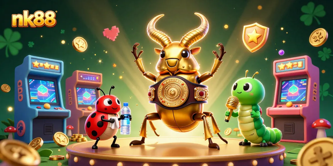 nk88 showcases a vibrant casino scene with engaging characters and glittering game elements.
