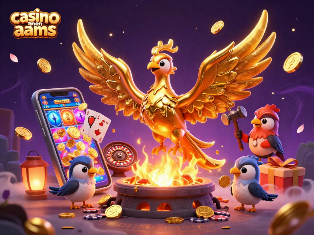 Cattura il momento al casino non aams mentre il fenice d'oro crea monete dorate dai suoi artigli e giochi in evidenza.