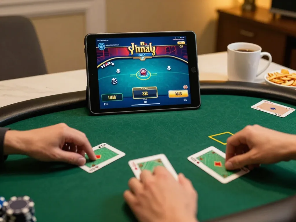 Experience thrilling gameplay on GO99 com as strategic poker bets unfold in a cozy setting