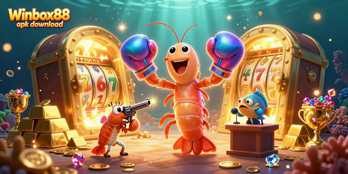 Play and win with the Winbox88 apk download in this thrilling casino illustration.