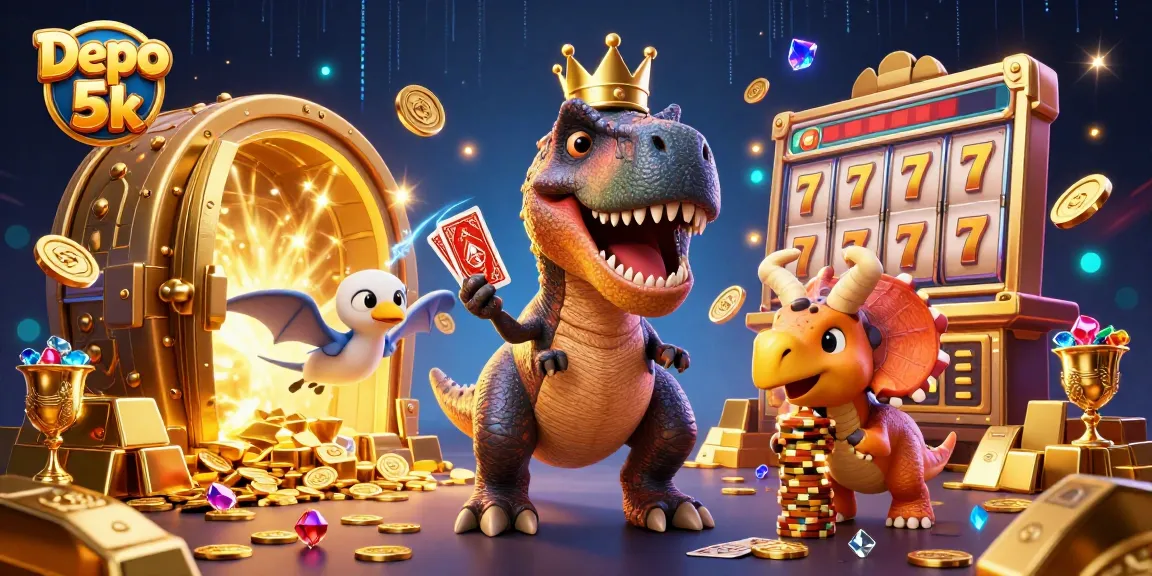 Mainkan slot Depo 5k sambil menikmati grafis 3D yang kaya dan berwarna.