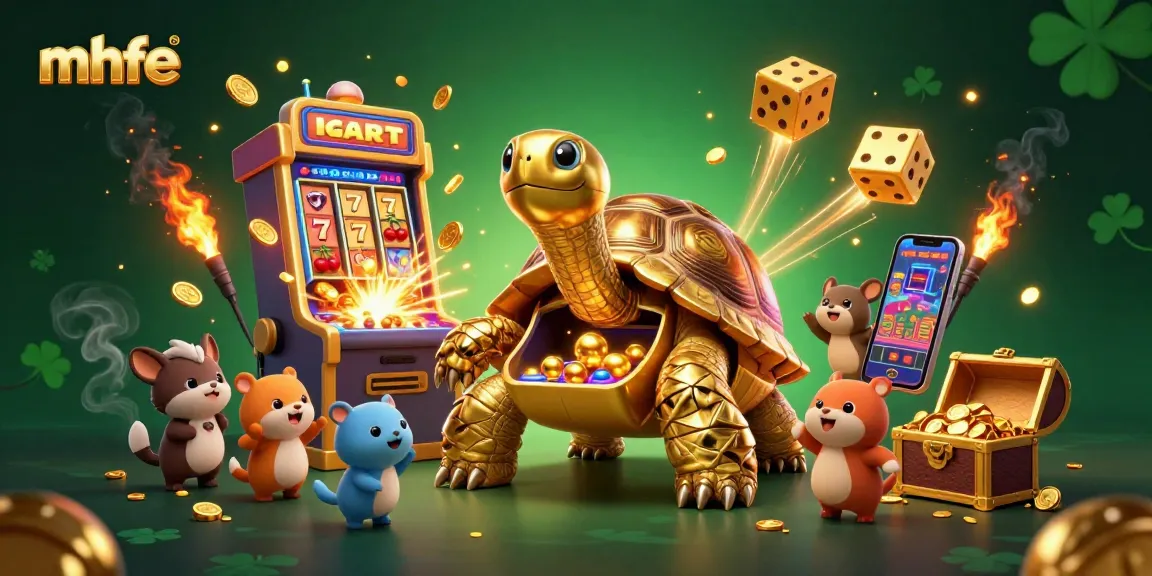 Play exciting casino games at mhfe's vibrant oase featuring a colossal tortoise pinball machine and bursting jackpots.