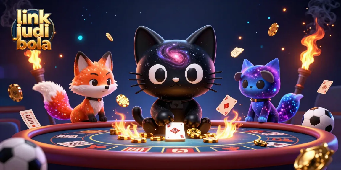 Bet on link judi bola with a 3D cosmic casino illustration featuring gravity-defying elements.