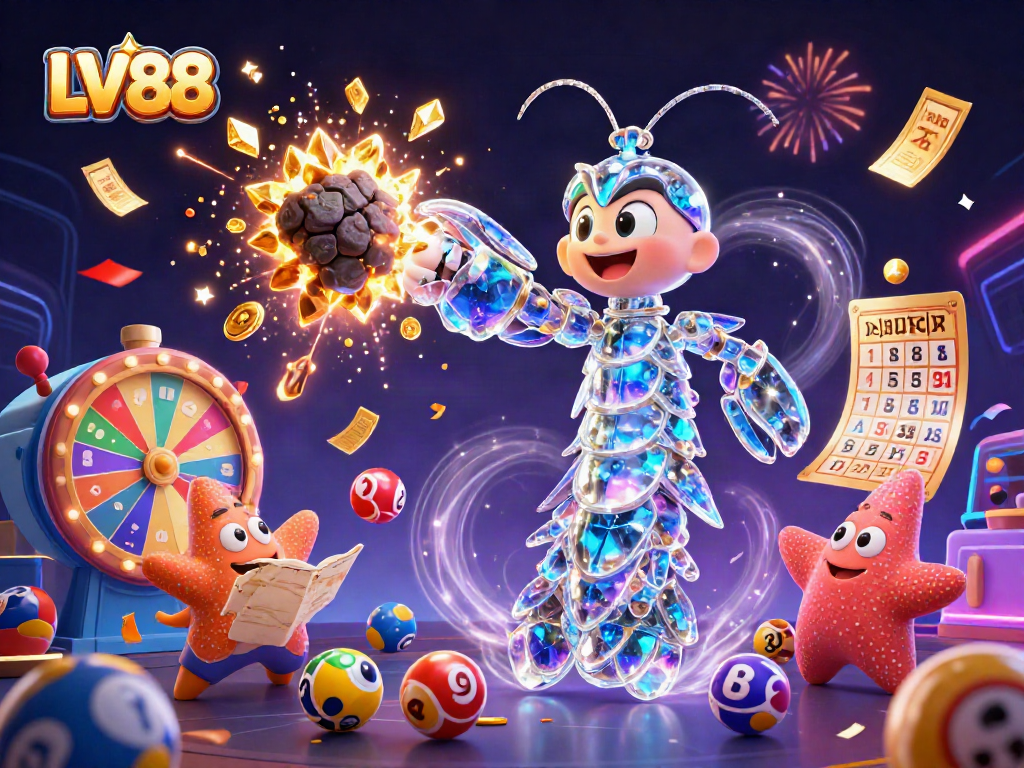 LV88 showcases a vibrant cosmic casino scene with exciting games and dazzling prizes.