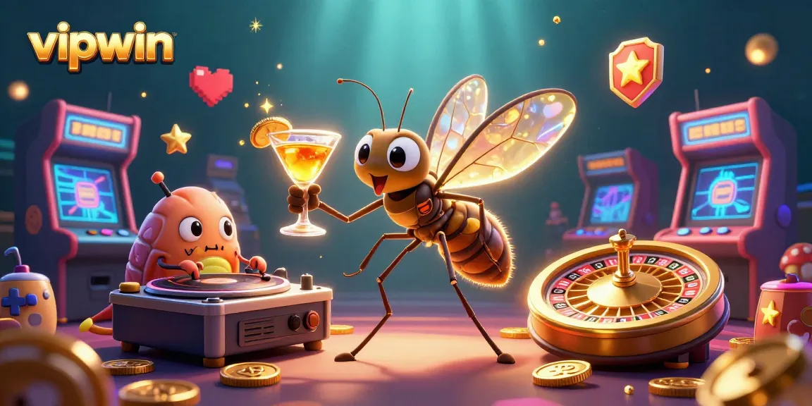 Engage with vipwin’s vibrant casino world featuring a prehistoric-themed mascot and gaming elements.