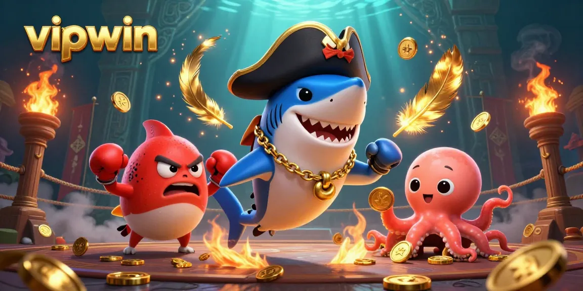 Engage with vipwin's thrilling underwater casino adventure featuring lively characters and captivating game elements.