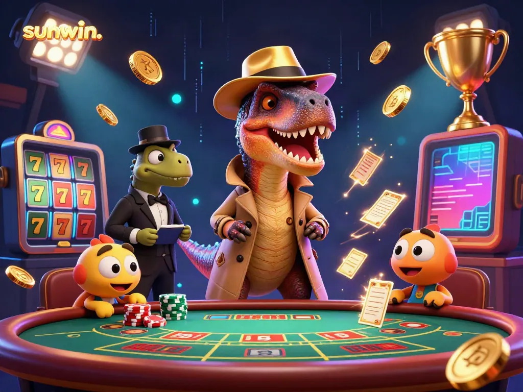 Experience thrilling gameplay at sunwin. with a velociraptor card counter and dynamic casino elements.