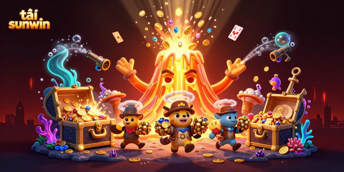 Experience the thrill of tải sunwin with vibrant visuals of winning treasures and casino excitement.