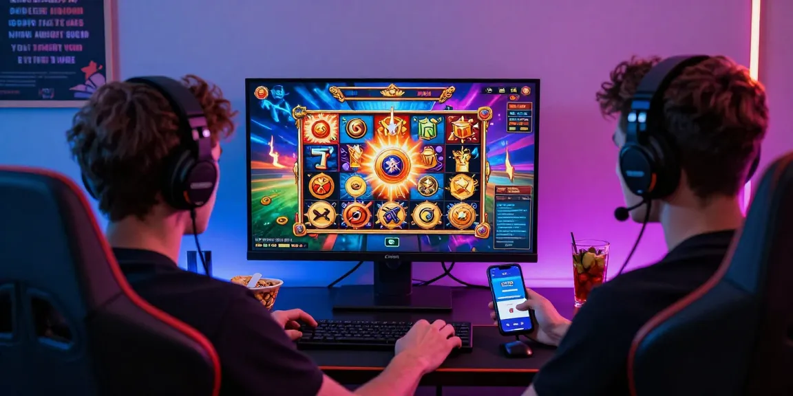 Koitoto player engaged in an exciting online slot game experience with vibrant graphics and modern gaming setup.