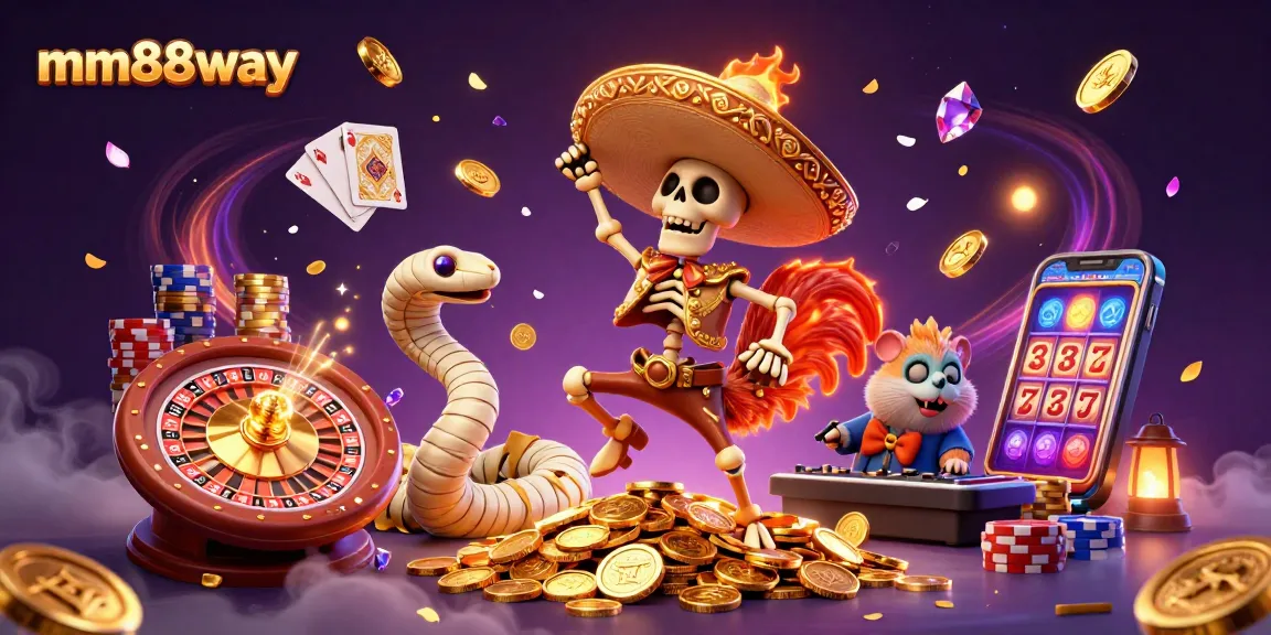 Experience thrilling wins with mm88way as a skeleton mariachi celebrates on golden coins.