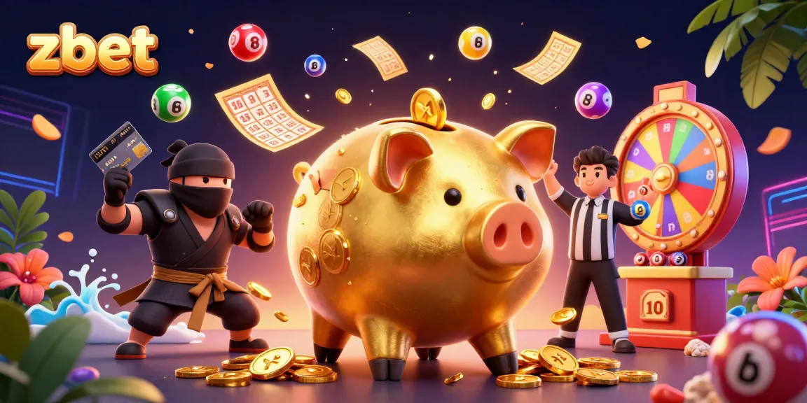 Win big with zbet in this 3D gambling fantasy scene of luck and excitement