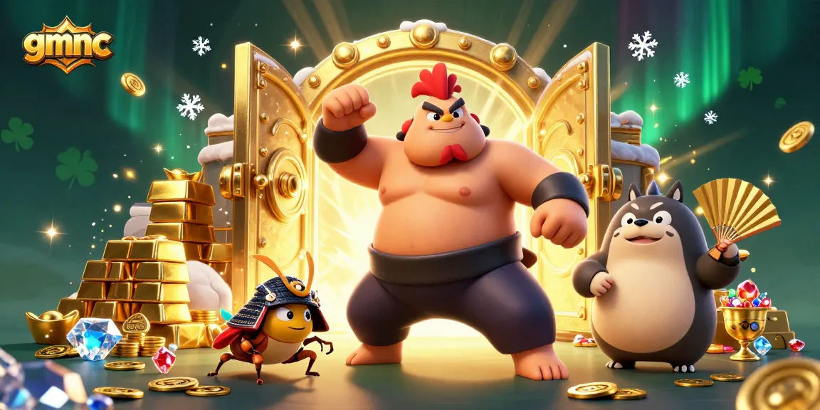 Experience thrilling action and gaming excitement with gmnc's dynamic casino scene featuring vibrant 3D characters.