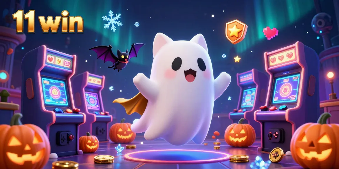 Experience thrilling wins with 11 win as a ghost cat and bat explore a haunted casino