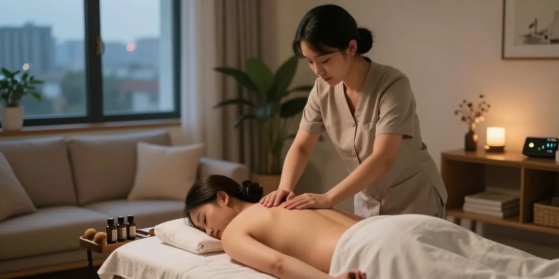 편안한 환경에서 출장마사지 서비스를 제공하는 모습