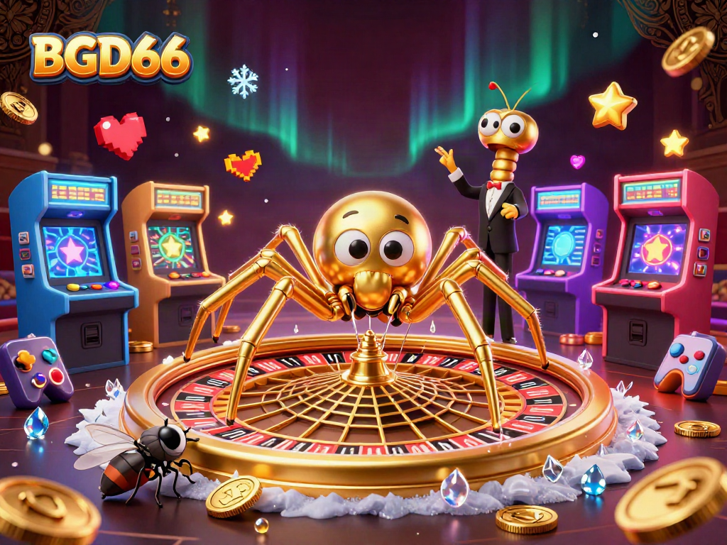 Engage in thrilling gameplay with BGD66's animated roulette web, enticing colorful arcade elements.