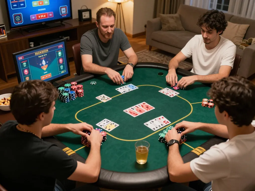 Engaged players strategizing their next moves while enjoying 789WIN online poker gaming.