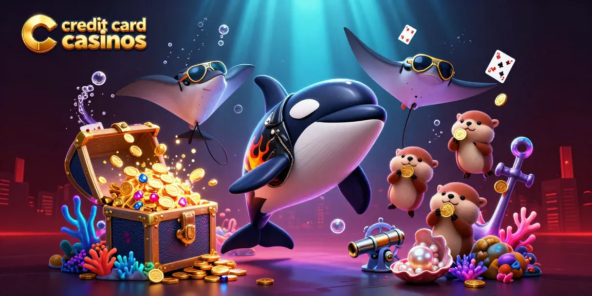 Experience the thrill of credit card casinos with vibrant characters and underwater treasure!