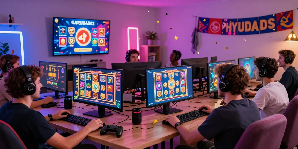 Exciting Garuda303 online gaming scene with players winning big in vibrant atmosphere.