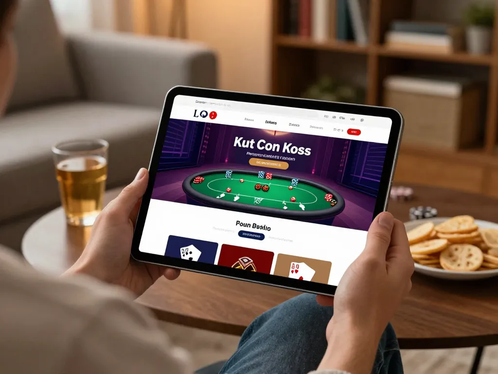 Xin88 users enjoying mobile poker gaming in a stylish home setting, demonstrating casual yet focused betting.